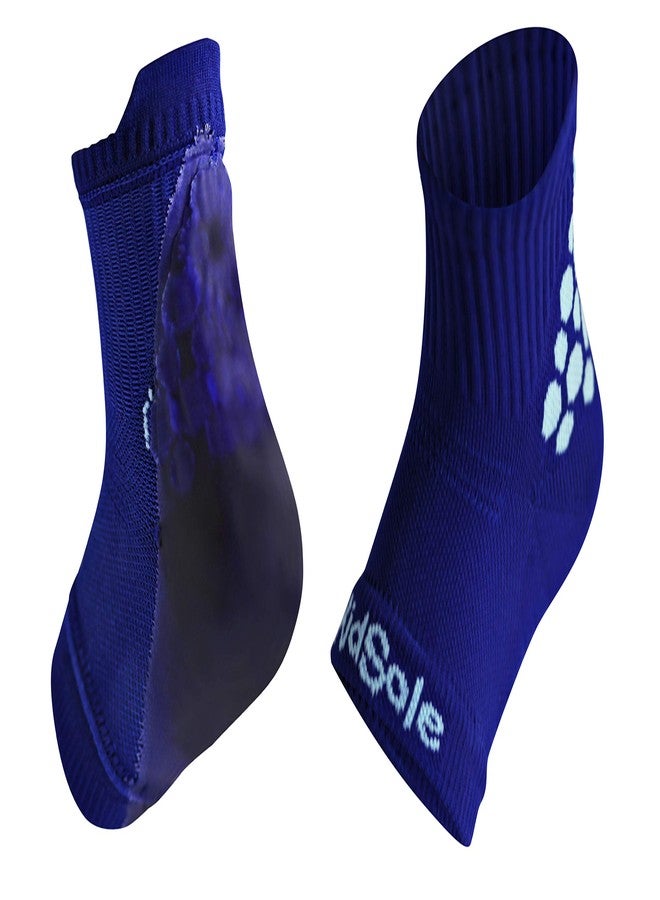 KidSole RX Gel Sports Sock for Kids with heel sensitivity from Severs Disease, Plantar Fasciitis (Kid's 2-7, Blue) - Image 1